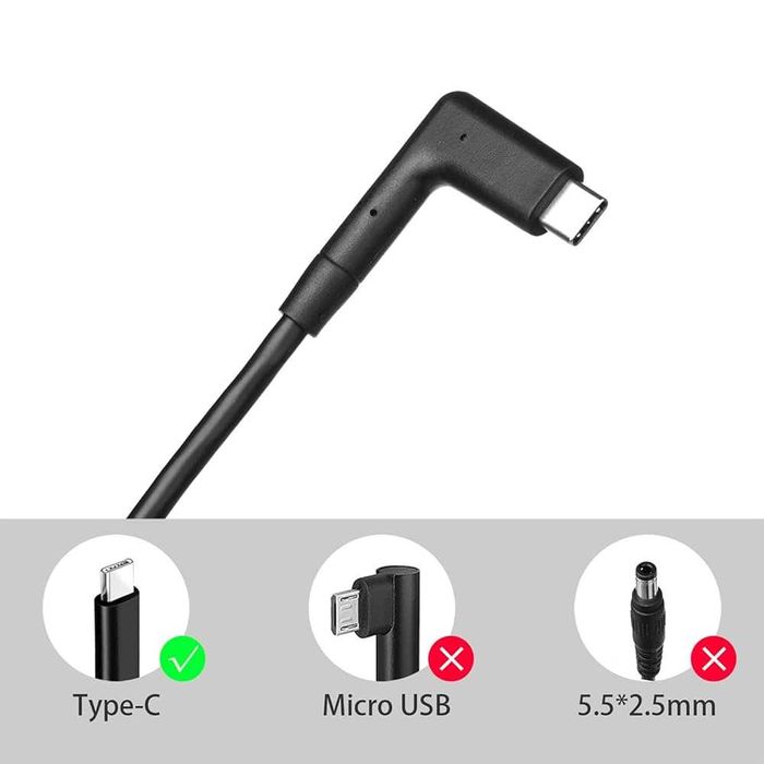 Блок питания Type-C 65W универсальное зарядное устройство для ноутбука