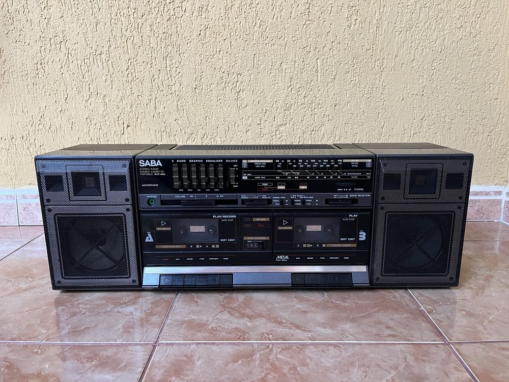 Radio dublu casetofon german Saba boombox