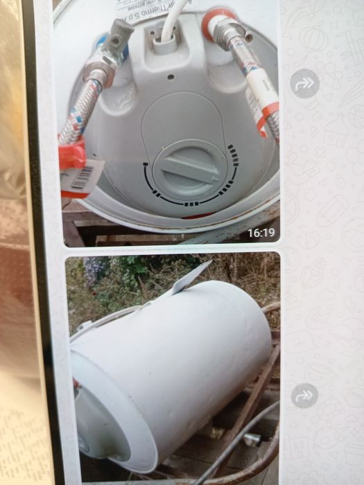 Водонагреватель в рабочем состоянии шланги новые 20 литров