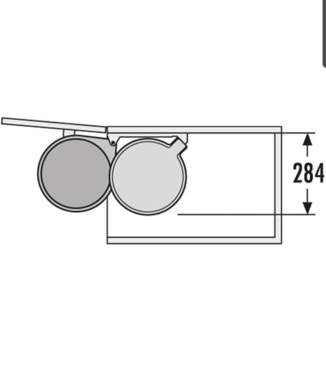 Кош за вграждане за шкаф Hailo big-box 3720
