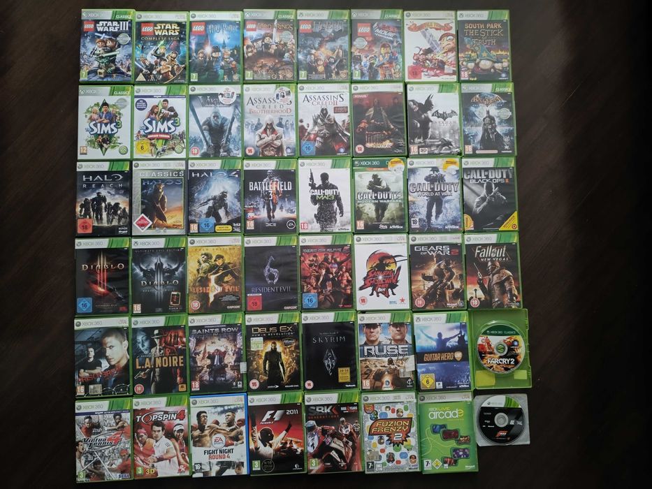 Xbox 360 lot jocuri Lego Call Of Duty Assassins Creed Diablo Top Spin