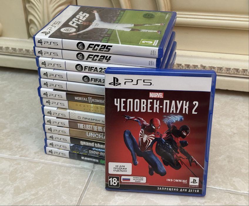Игры на PlayStation 5 FIFA GTA MK11 GR7 NFS Человек паук 2 Snow Runner