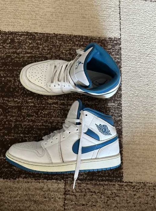 Nike Air Jordan 1 Mid alb-albastru