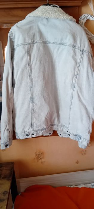 Дънково яке с каракул Pull & Bear