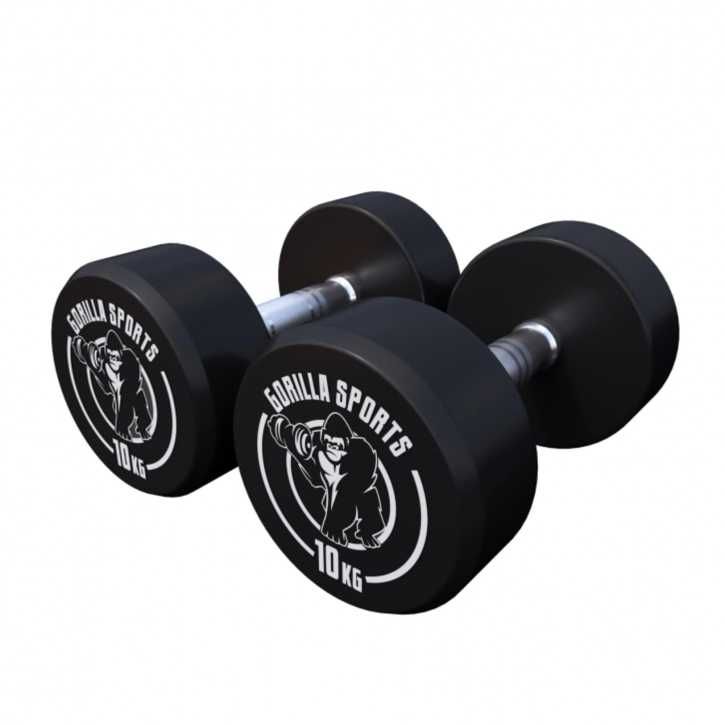 Set gantere cauciuc 20 kg - 2 x 10 kg