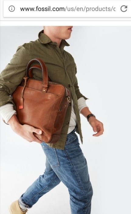 Fossil-Top Zip Workbag- Чанта