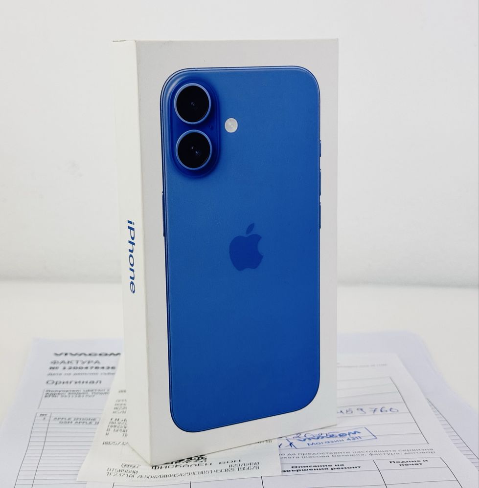 НОВ! Apple iPhone 16 128GB Ultramarine 2г. Гаранция!