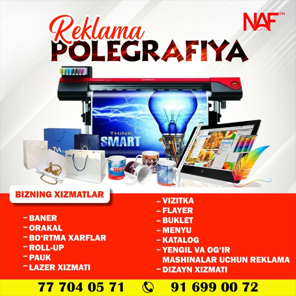 REKLAMA xizmati sifatli kafolatli