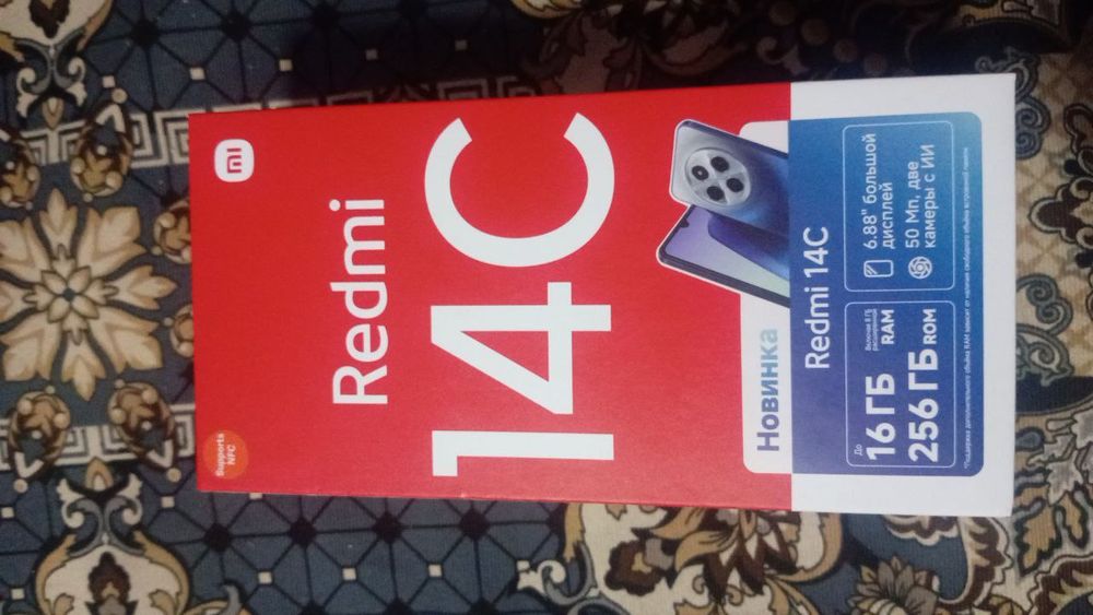 Redmi 14 c 256 xotira rangi blue olingan voqti oktyabr  xujjat bor yax