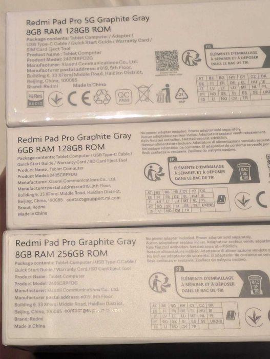 Tableta Xiaomi Redmi Pad Pro, 12.1", 6-8G RAM, 128-256GB Graphite Gray