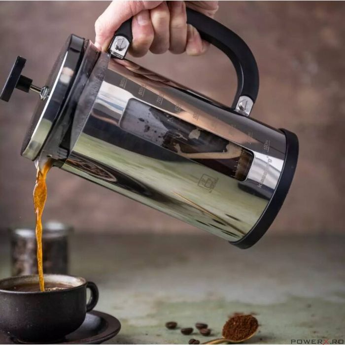 Infuzor argintiu, pentru cafea si ceai, 1L, Klausberg