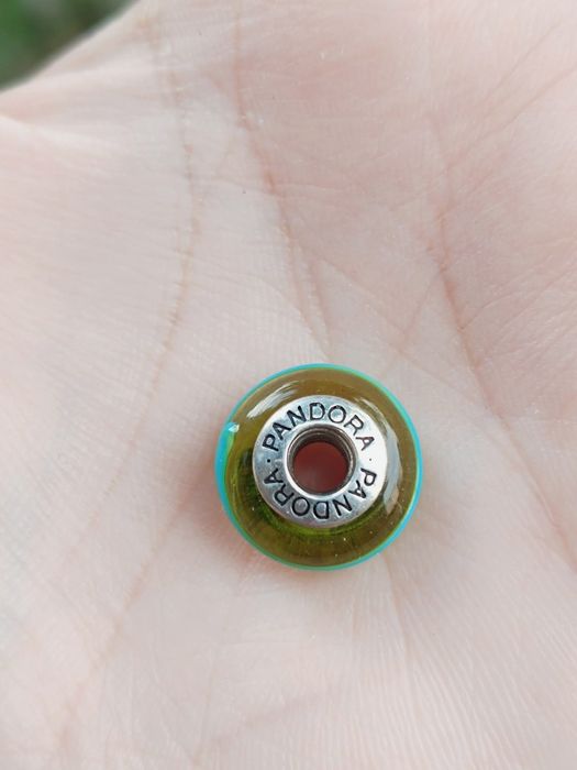 Charm Pandora, din argint 925, Green Ribbon