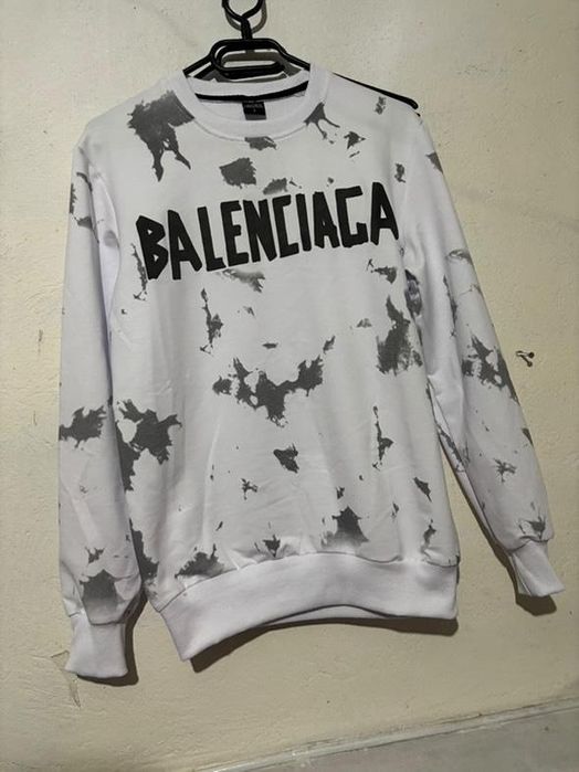 Balenciaga дълга блуза бяла