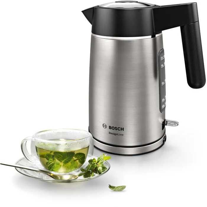 Електрическа кана Bosch DesignLine TWK5P480, Сребрист/Черен