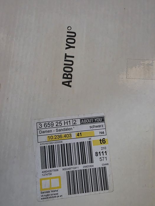 Sandale negre cu toc ABOUT YOU