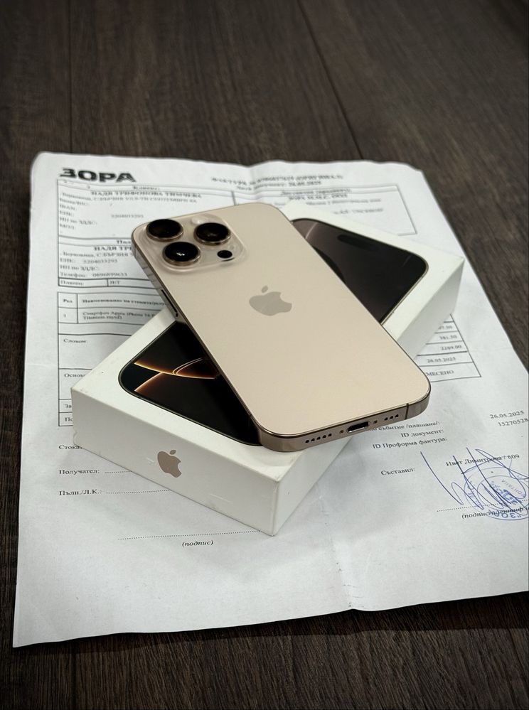 Гаранция* Iphone 16 pro desert titanium / пълен комплект*