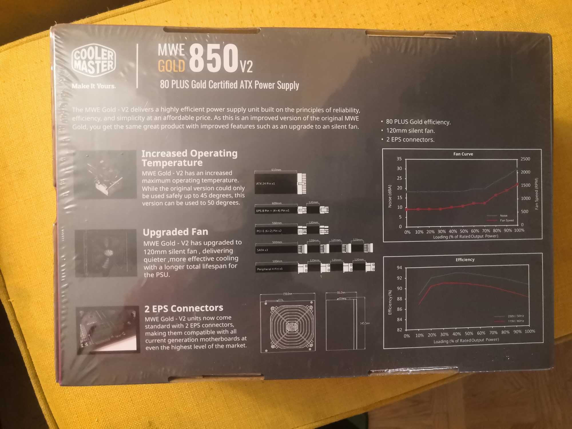 Чисто ново с гаранция модулно захранване Cooler Master MWEv2 Gold 850W