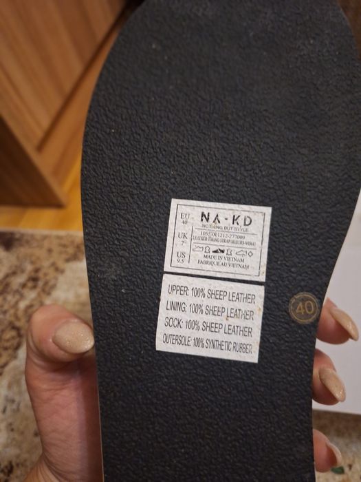 Дамски боти Lab и ботуши екрю 40 номер