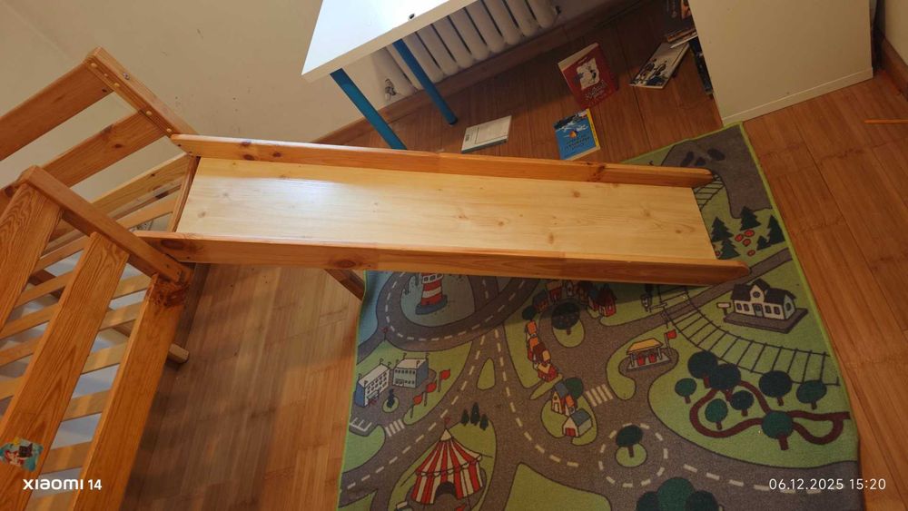 Pat copii cu tobogan