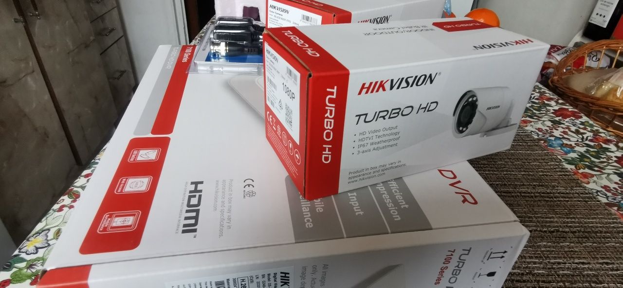 Sistem supraveghere video audio Hikvision FullHD nou garanție monitor