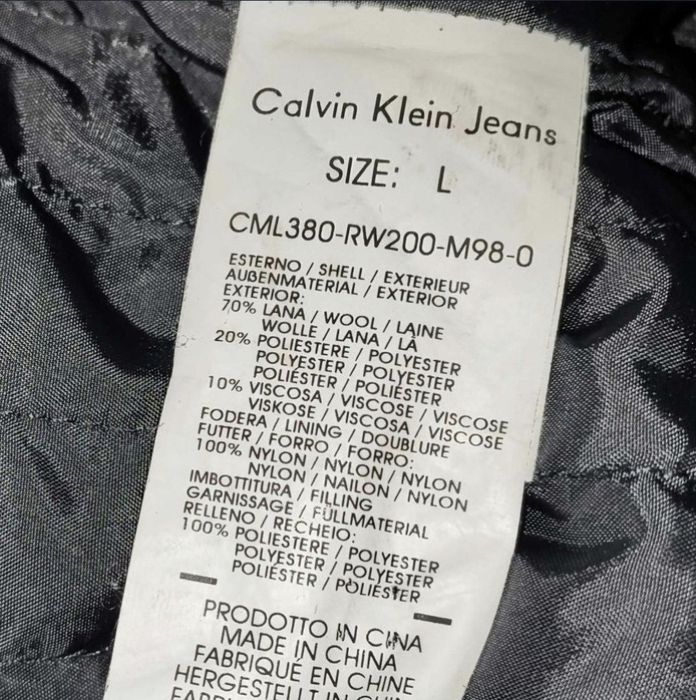 Palton bărbătesc Calvin, Lână naturală - Marimea L