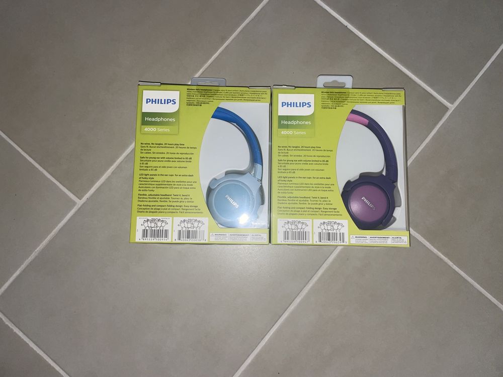 Casti Audio pentru copii Over-Ear Philips,Roz și Albastru