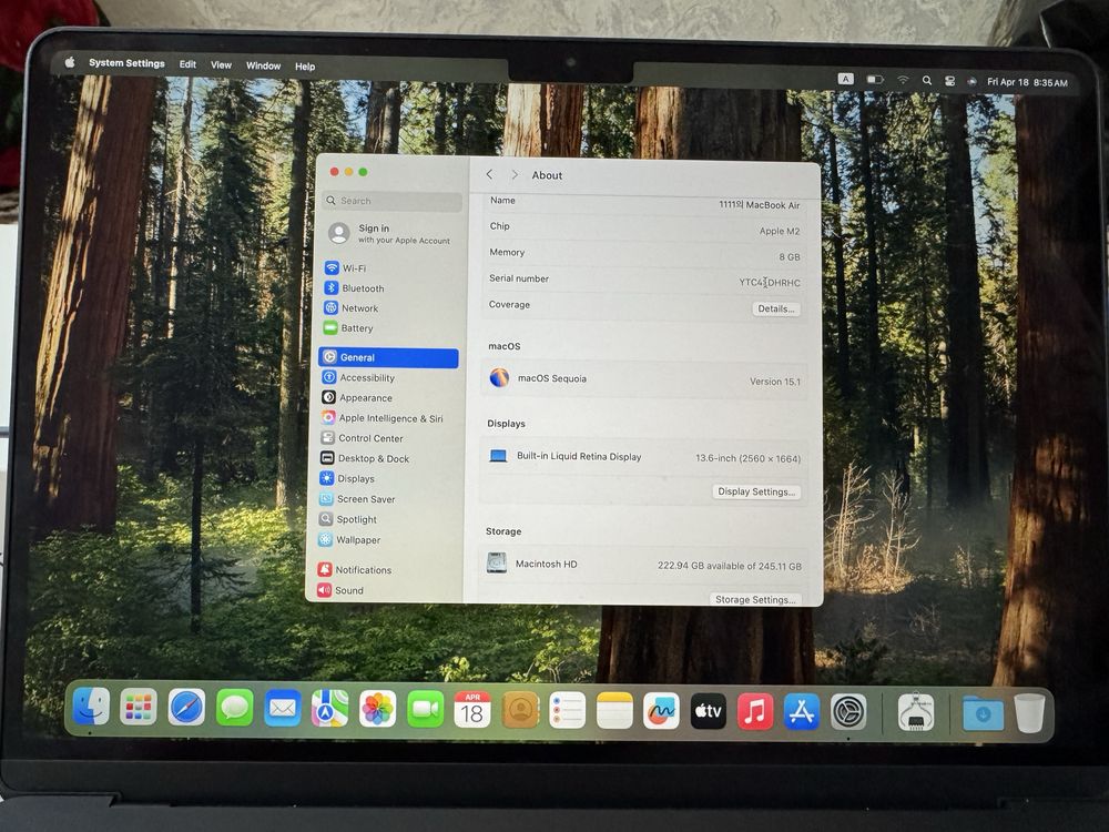 MacBook Air M2 Midnight 8/256 GB