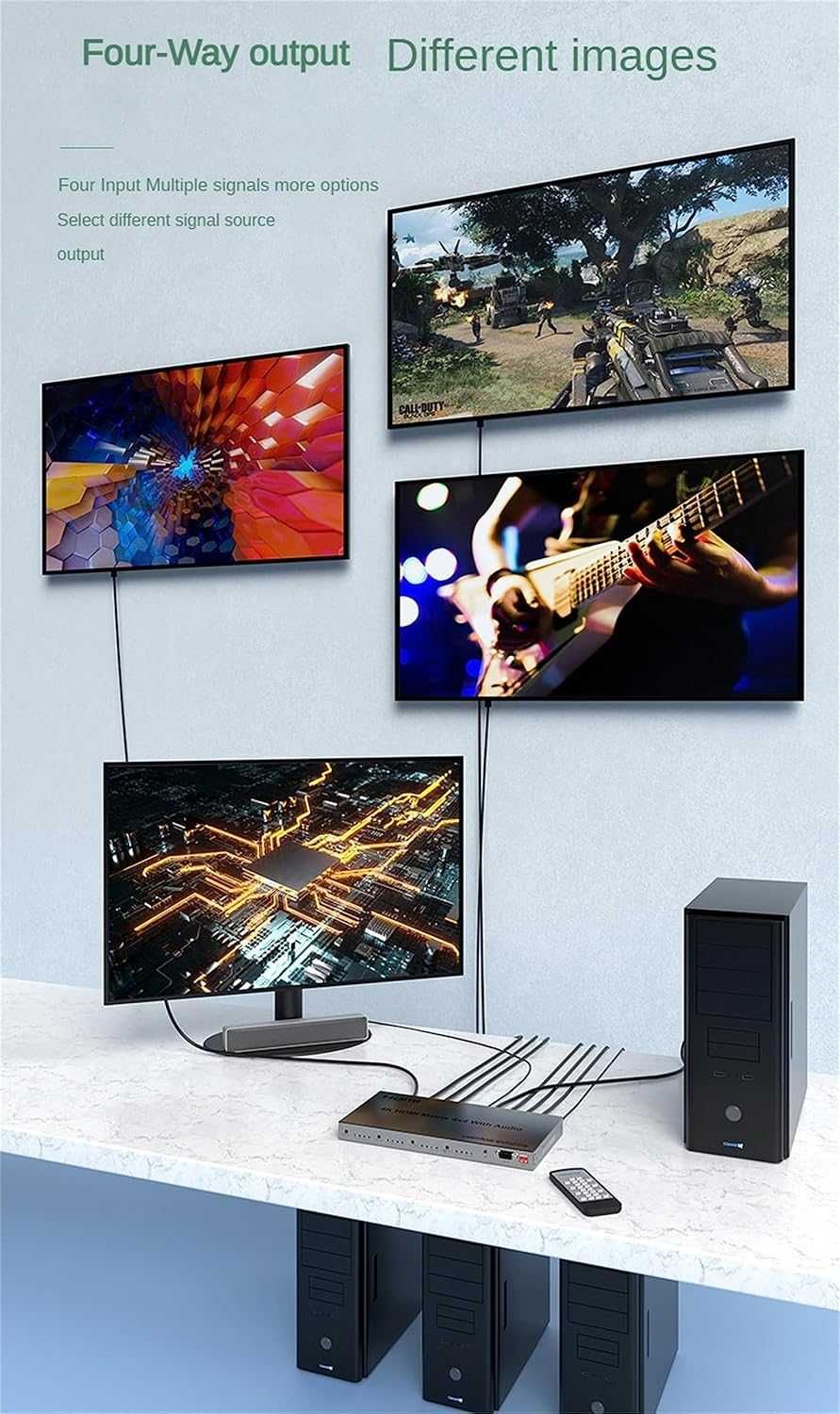 4K HDMI матрица 4x4-четири входа и четири изхода XYKJOBC