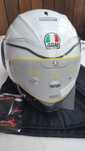 Casca open-face AGV, Orbyt alb perlat, M, nouă