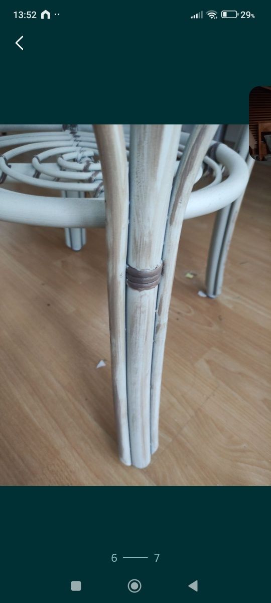 Masa lemn bambus, măsuța terasă ,recondiționată