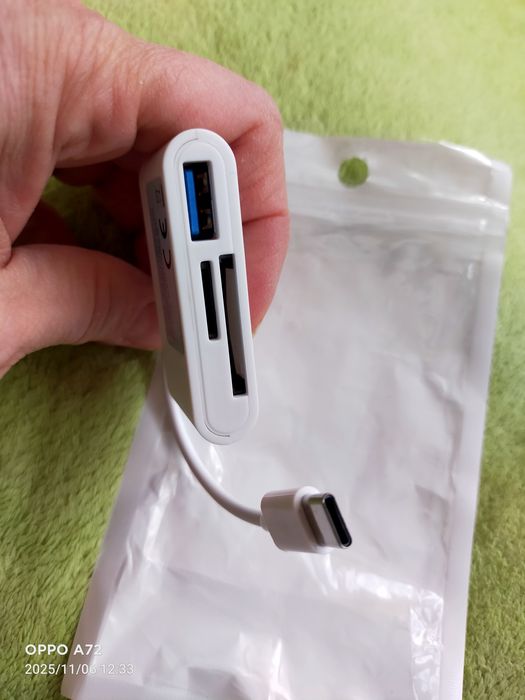 Читер для карт памяти USB C на SD, 3 в 1