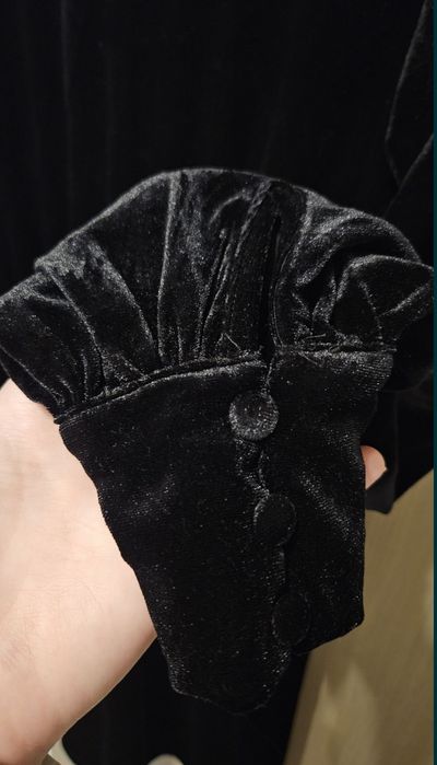 Rochie neagra din catifea