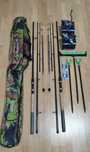 Set 2 Lansete Feeder Carbon 3,90m+2 Mulinete+Senzori,Husa,Suporti
