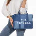 Дамска дънкова чанта The Tote Bag в наситени сини тонове
