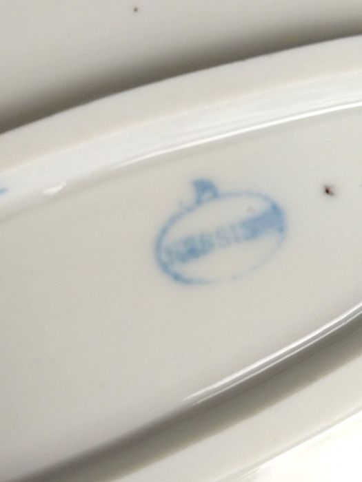 Meissen плато син лук антика