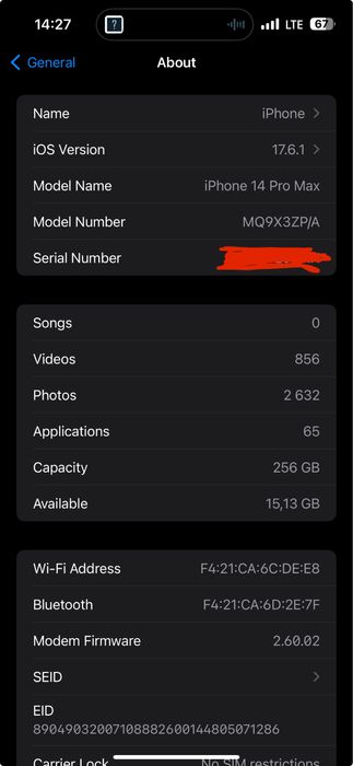iPhone 14 Pro Max 256