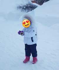 Зимняя детская куртка с комбинезоном 74 р