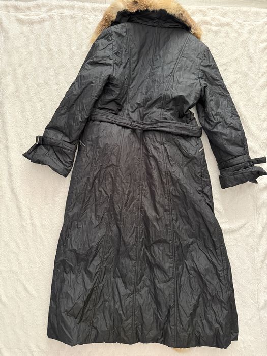 Geaca lunga blana vulpe xxl neagra