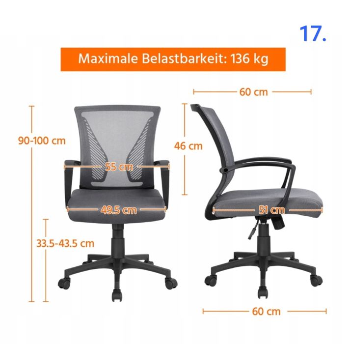 Scaun de birou Ergonomic, Confortabil