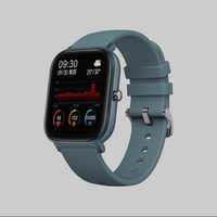Ceas smartwatch NOU albastru/negru, ecran tactil color, waterproof