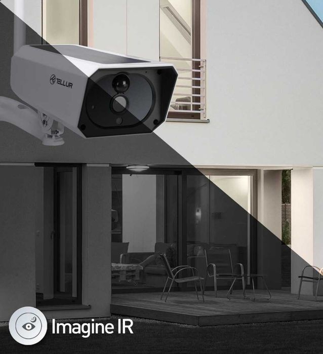 Camera solara WiFi Tellur TLL331231 + panou, 2MP Full HD, PIR + card