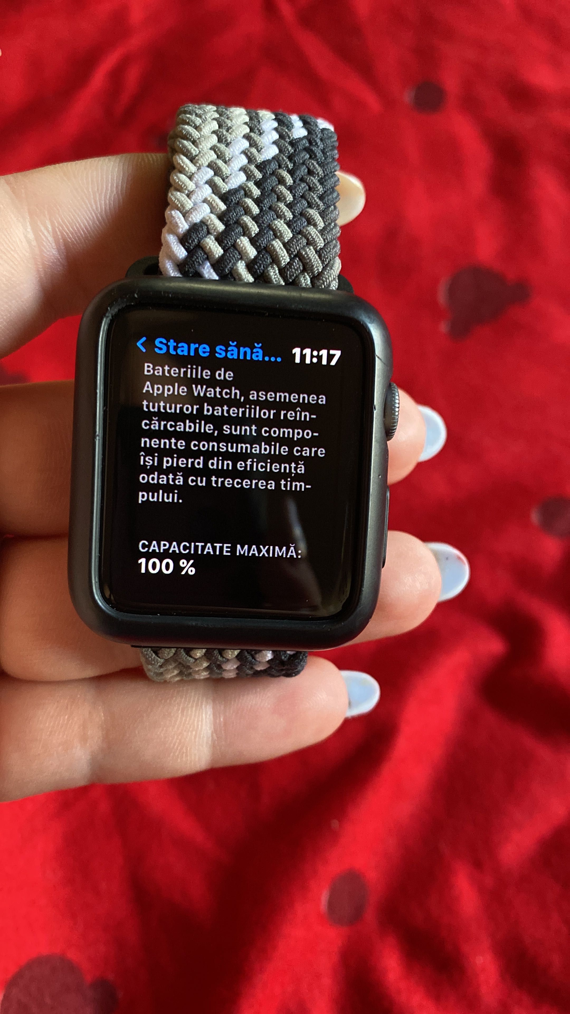 Apple watch 3 42 mm aluminium/baterie 100%