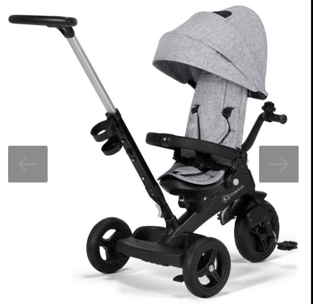 Триколка KinderKraft Twipper 360° сива