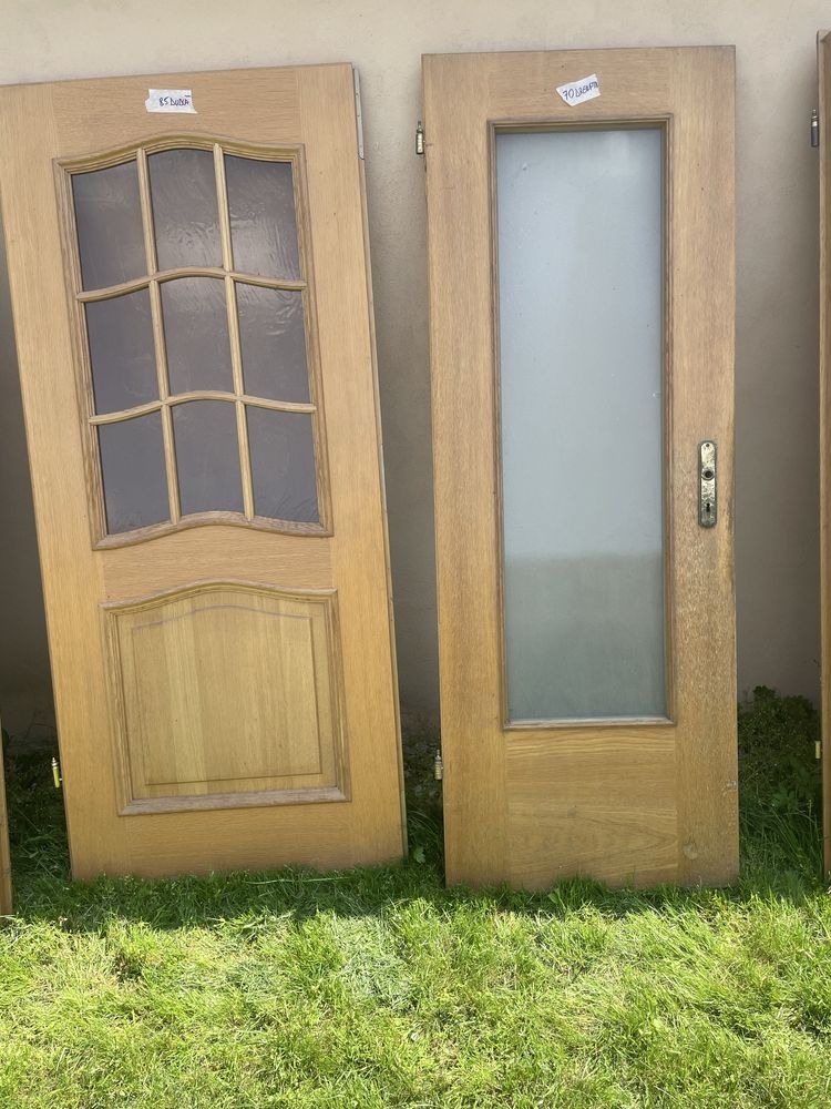uși de interior din lemn masiv cu broască si mânere incluse