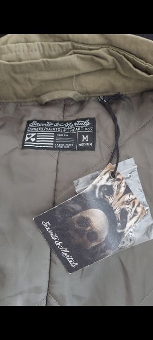 Parka de barbati verde army cu gluga Saint & Mortals