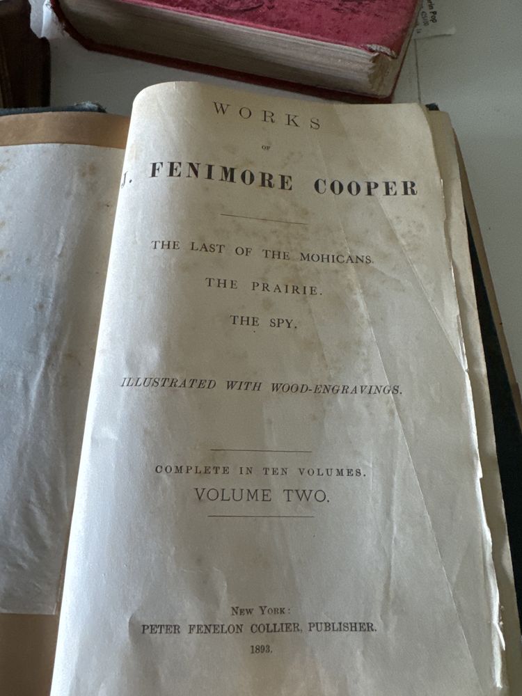 1893 Worcs of J. Fenimore Cooper 2 volume