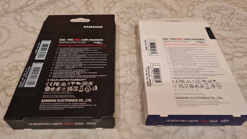 Новый SSD NVMe Samsung 990 PRO 2TB. С радиатором. Скорость до 7450 MB.