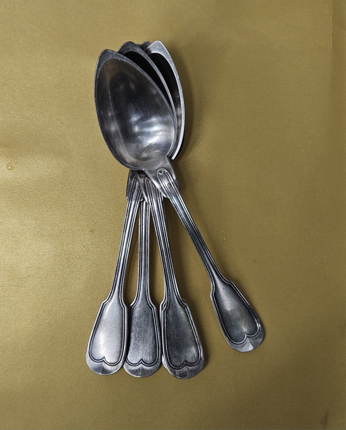 Christofle silver plate 5 големи лажици за хранене,  от  1900г.