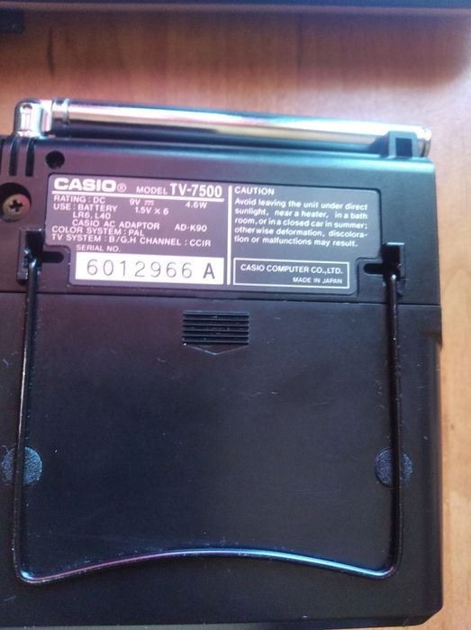 Casio tv-7500 портативен телевизор