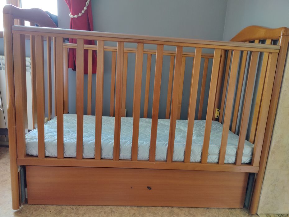 Манеж кровать детский из натурального деревоPapaloni